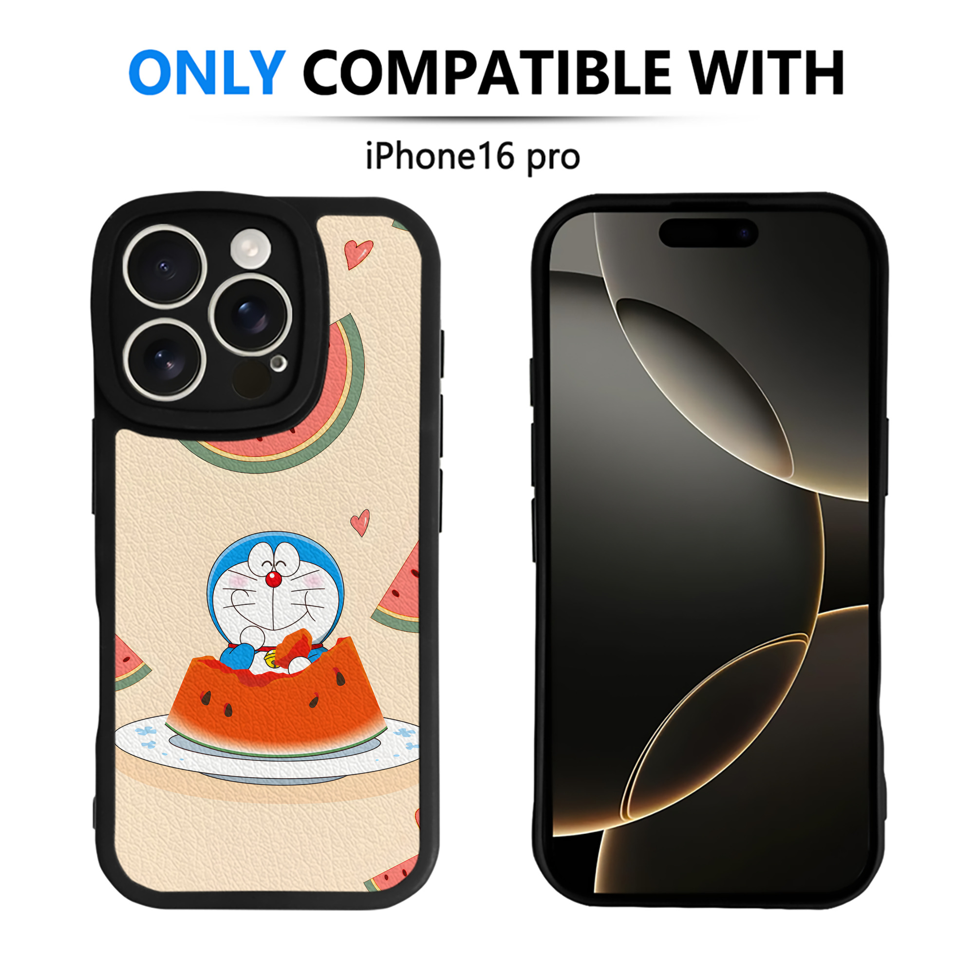 （画像用） ドラえもん Doraemon 【iPhone 16シリーズ対応】シリコンスマホケース（レザー調） 材質：シリコン